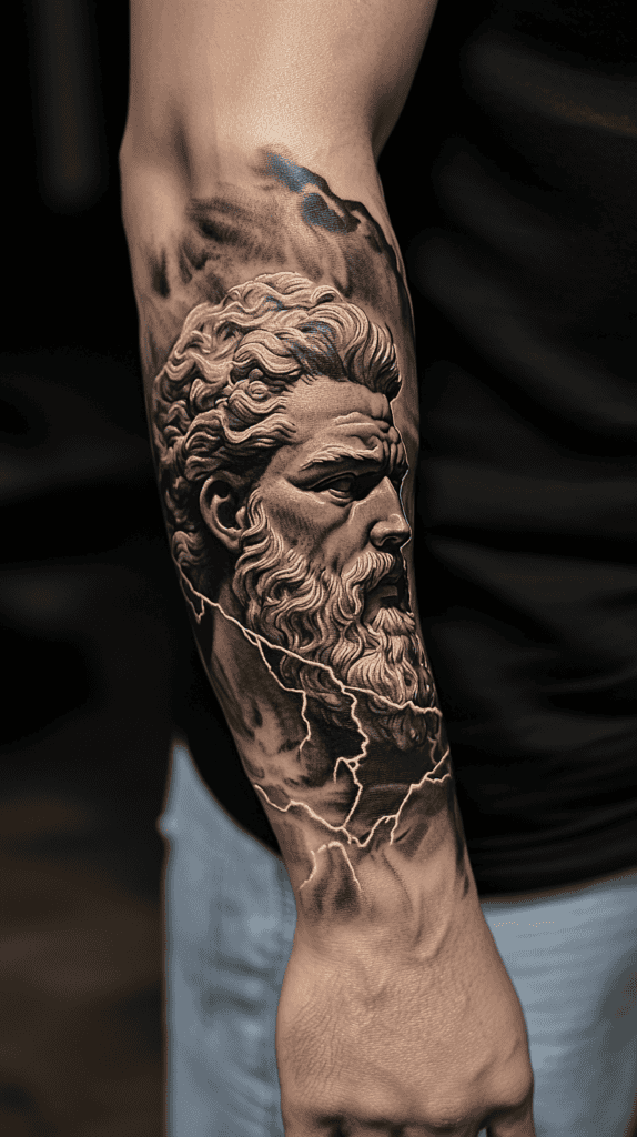 Modern Spartan: 18 Greek Tattoo Ideas Every Man Should Consider 4 Zeuss Thunderbolt 3