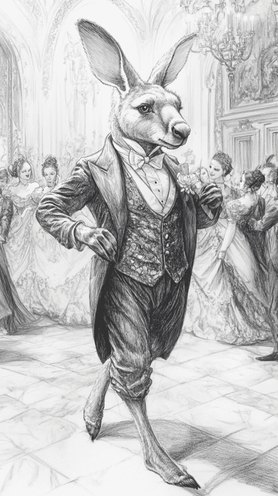 20 Hilarious Drawing Ideas Guaranteed to Make You Laugh 34 Kangaroo in a Tuxedo