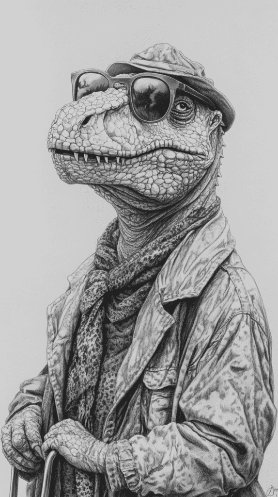 20 Hilarious Drawing Ideas Guaranteed to Make You Laugh 24 The Grandpasaurus Rex 2