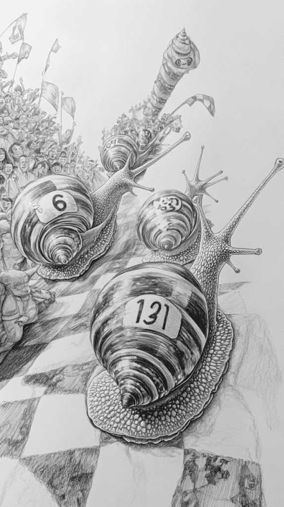 20 Hilarious Drawing Ideas Guaranteed to Make You Laugh 32 The Silly Snail Race 2