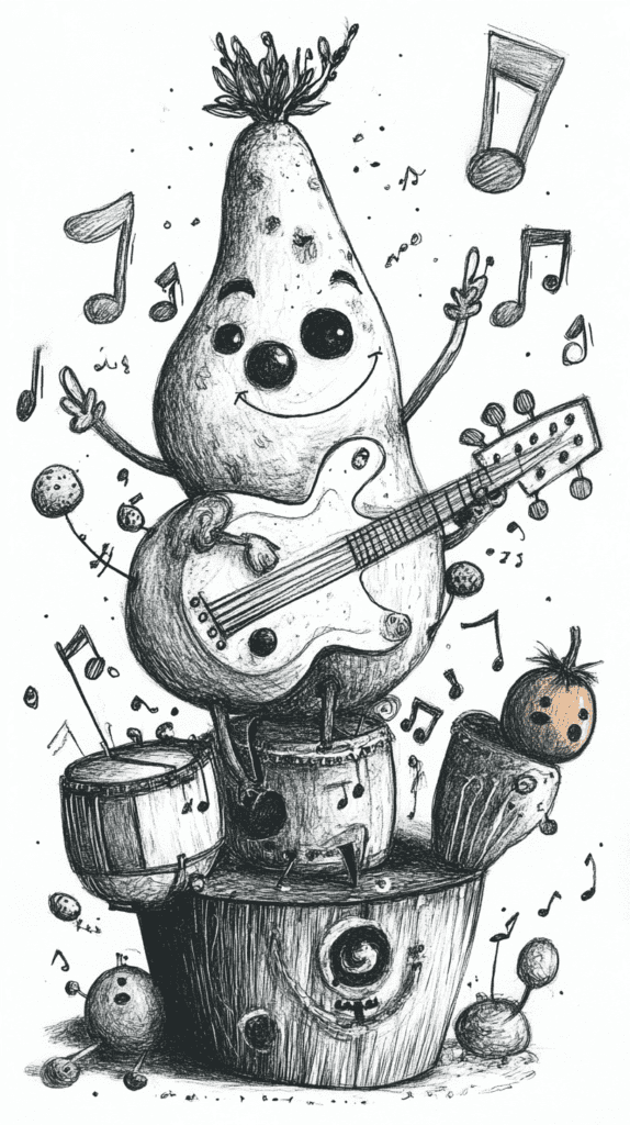 20 Hilarious Drawing Ideas Guaranteed to Make You Laugh 26 The Unlikely Band of Veggies