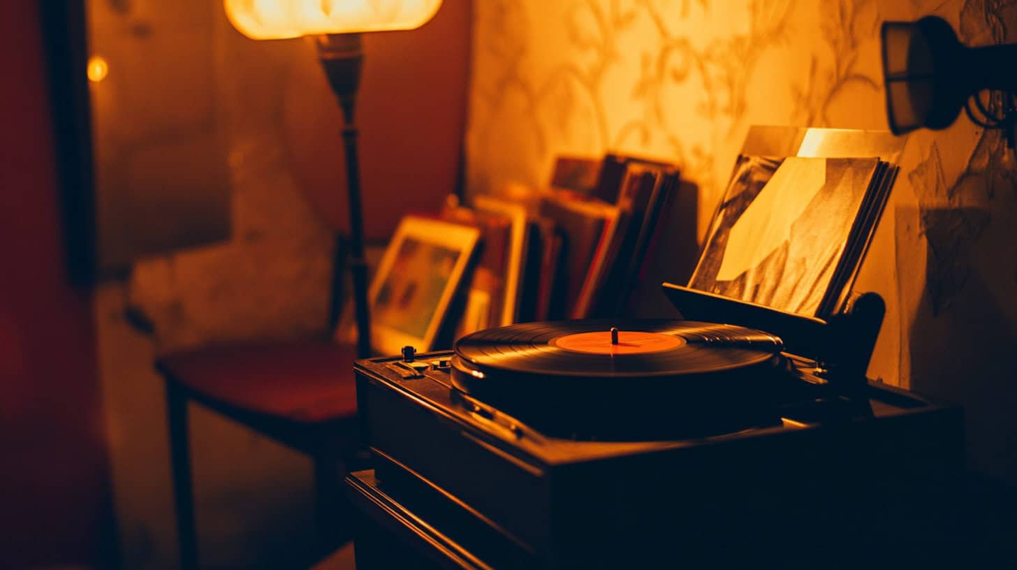 Image of a vinyl record player, illustrating what kids today won't understand about the 60s.