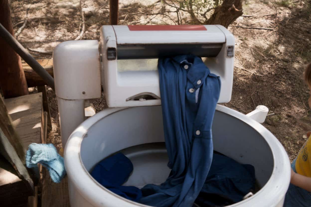 A classic wringer washing machine, a skill every 60s teen had to master.
