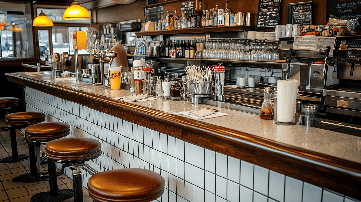 jakecain7 A vibrant retro style photograph of a soda fountain 76d42df0 7759 475b 9efb 8082ea9d4524 3
