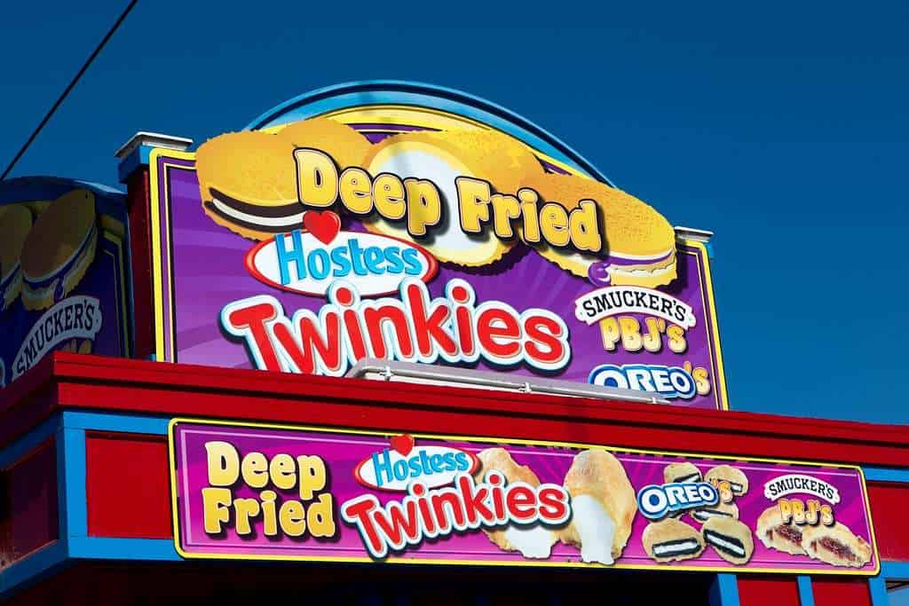18 Foods That Tasted Better Before They Changed the Recipe 4 sign for deep fried hostess twinkies in santa cruz the county seat and largest