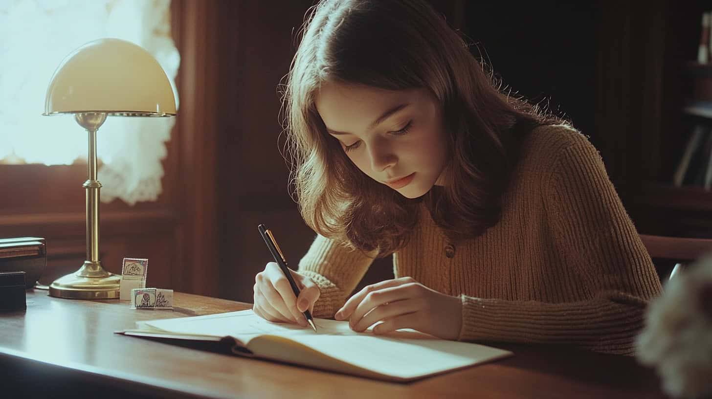 A nostalgic image showcasing handwritten letters, representing pre-tech communication.