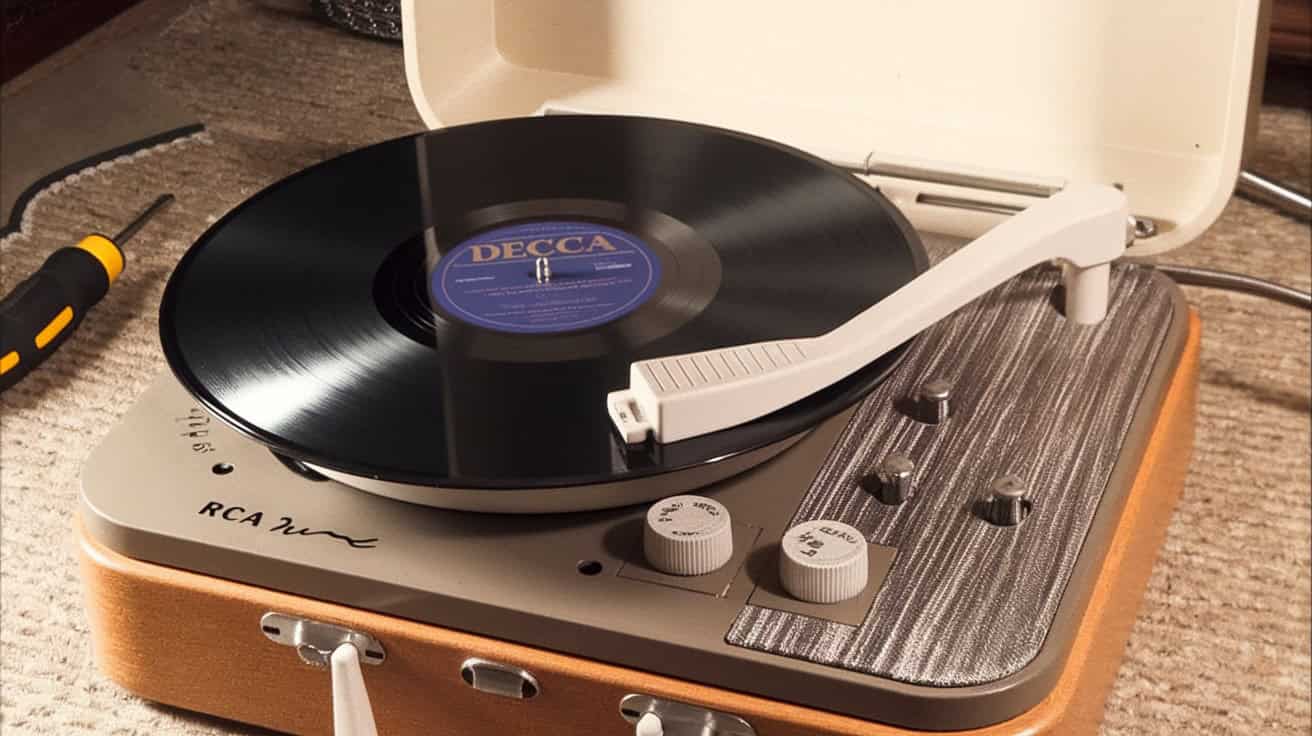 16 Things Every Kid Had in Their Bedroom in the '70s 14 Image of a vintage record player that played music without distractions.