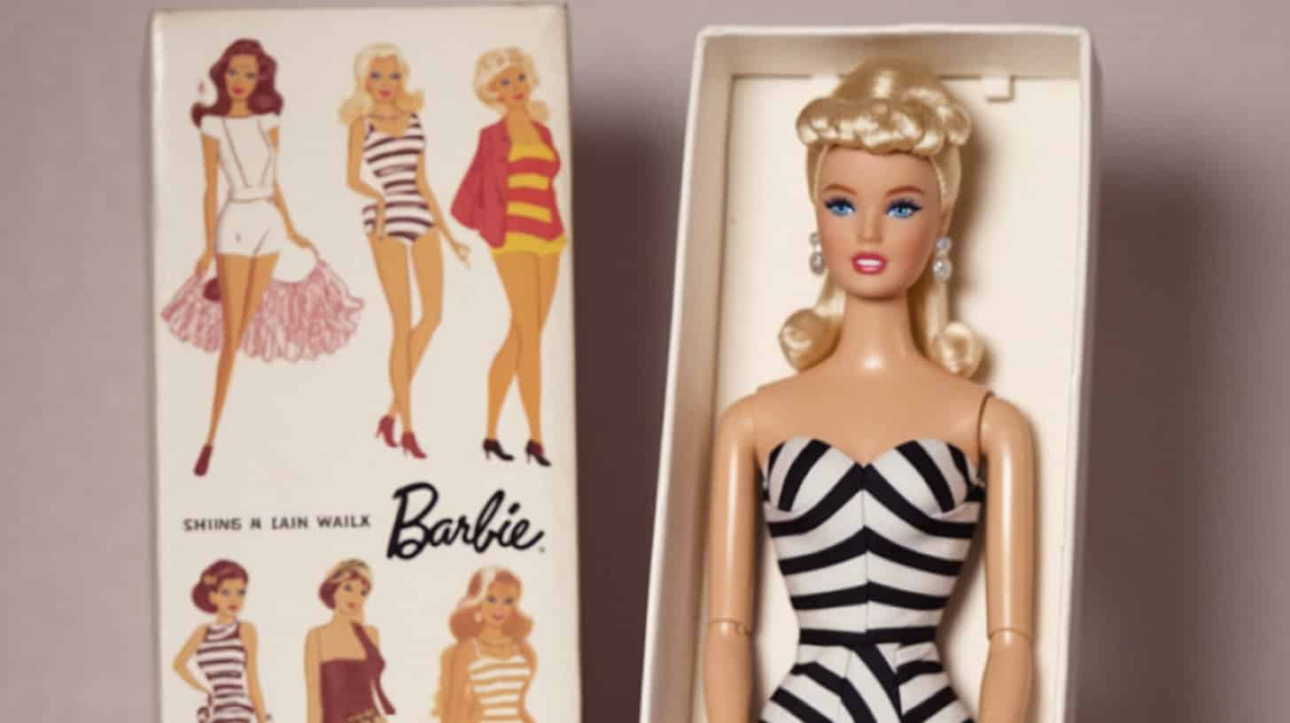 Toys from the '60s That Would Be Collector's Gold Today 3 Image of a 1959 Original Barbie Doll, representing childhood items now valued highly.