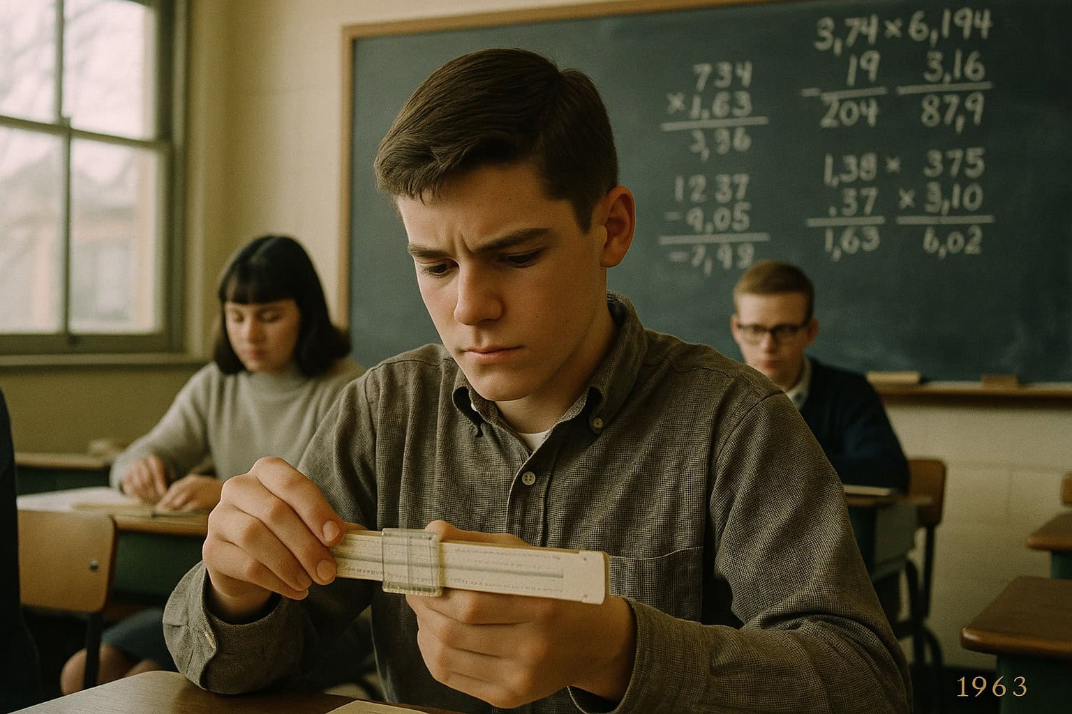 Gadgets Boomers Used That Generation Z Wouldn't Even Recognize 4 Image of a slide rule, highlighting math methods Boomers used that confuse Gen Z.
