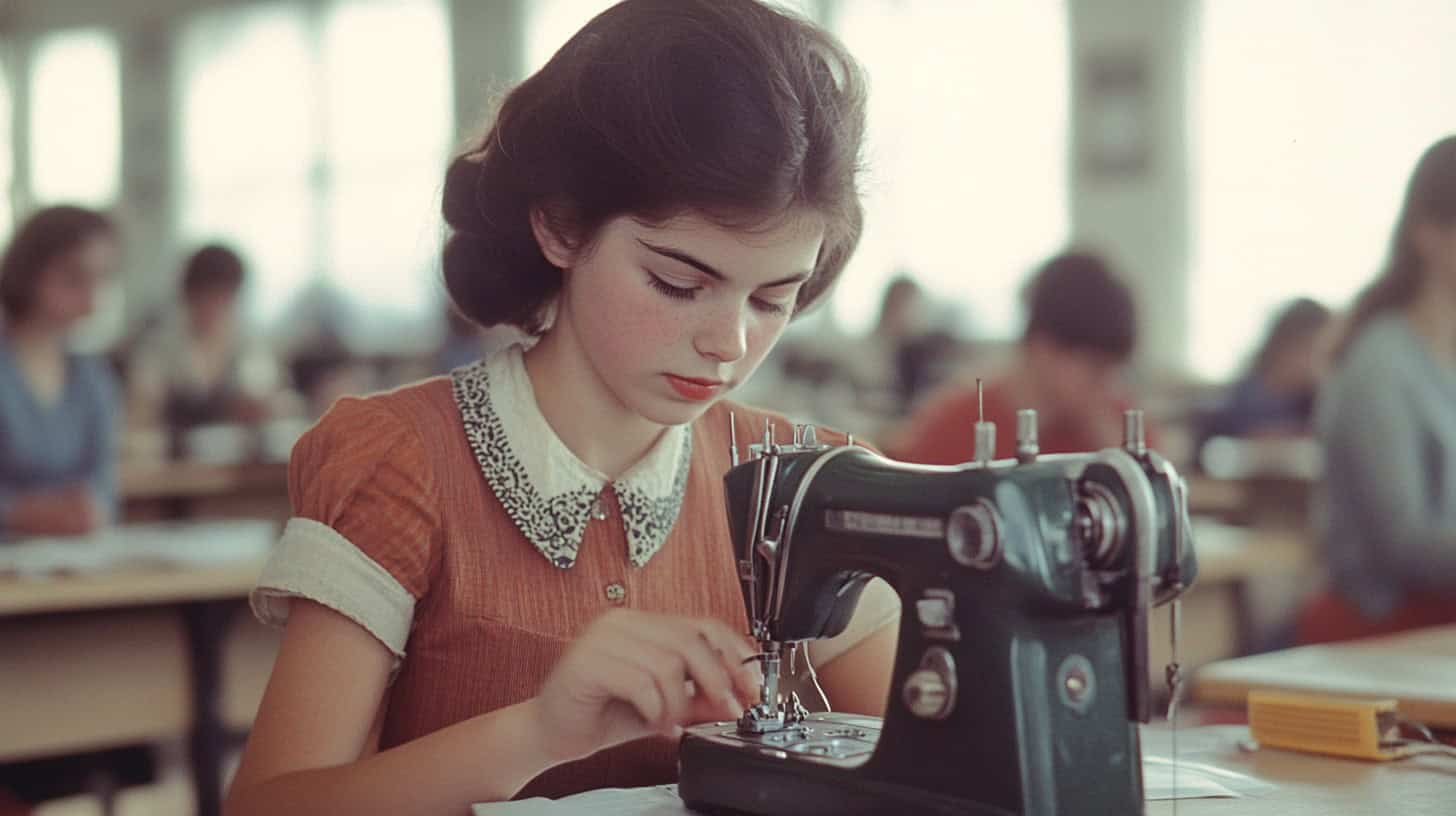 Essential 1970s Skills That Could Still Save You Today 9 Image of a sewing kit illustrating basic sewing skills from home economics.