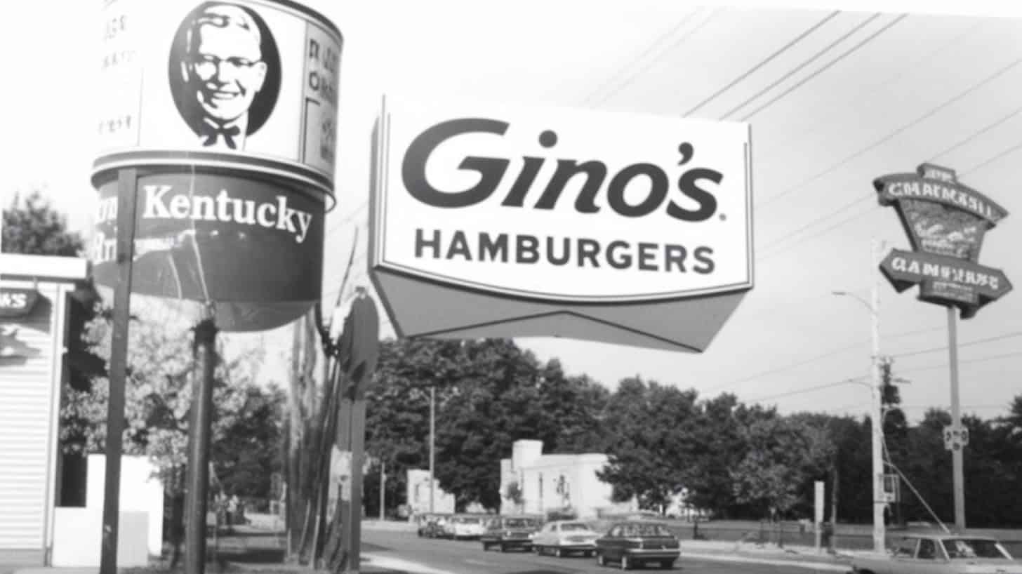 Image of Gino's Hamburgers, a once-popular dining spot from the '60s