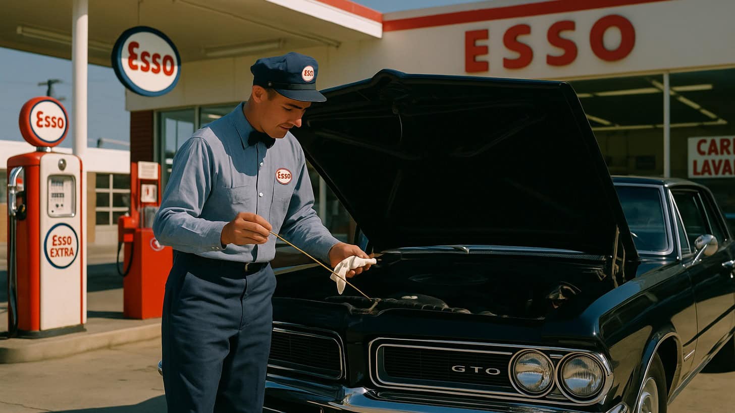15 Gas Station Services We Took for Granted in the '60s 4 60s gas station services 11