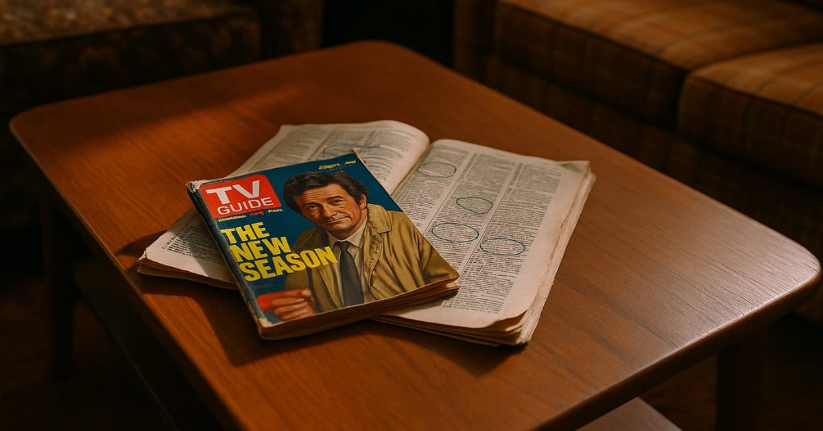 What TV Was Like Before Cable 4 Image of a vintage TV Guide showcasing its design from the 1970s.
