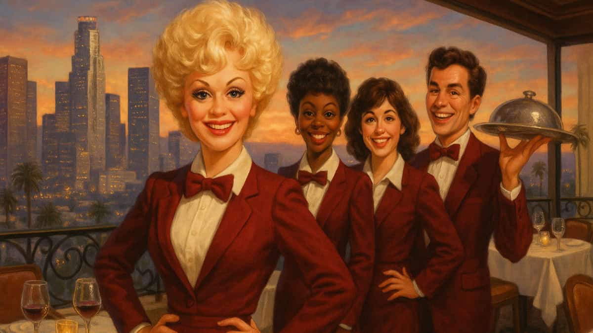 Image of classic scenes from "It's a Living," an '80s comedy series.