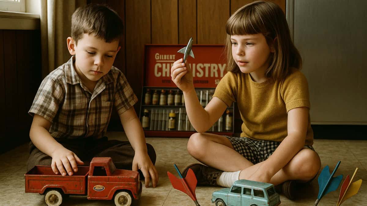 Why Growing Up in the 1960s Was a Different Kind of Good 10 Image of lead paint and metal toys highlighting 60s parenting practices.
