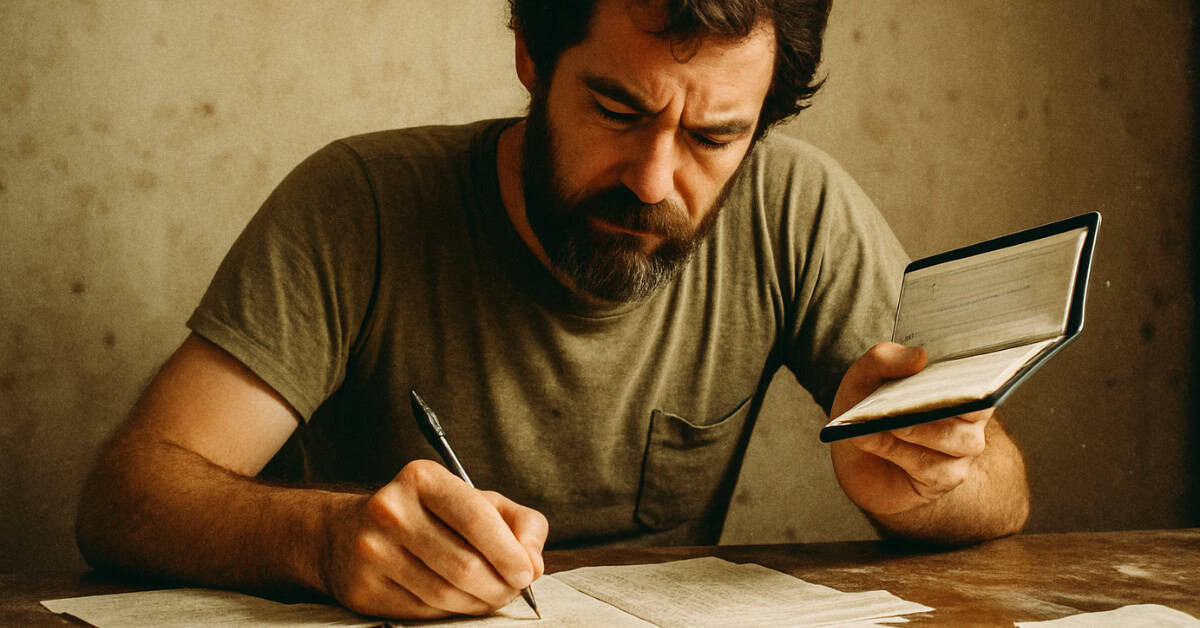Image illustrating the importance of balancing a checkbook, a skill Boomers mastered.