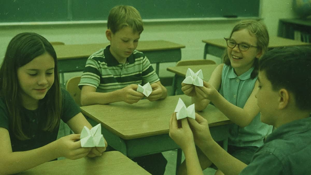 How Boomers Had Fun in Ways Today's Kids Wouldn't Understand 10 An image of a colorful cootie catcher, a popular childhood game from the ’60s and ’70s.