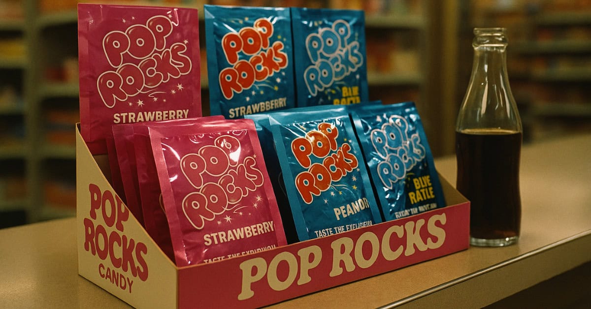 Image of Pop Rocks, an iconic '70s candy linked to urban legends.