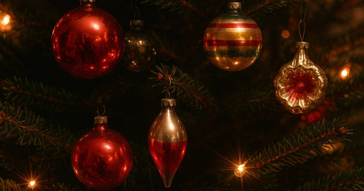 20 Common Items from Your Parents' House That Could Be Worth Thousands 8 A collection of colorful glass ornaments representing 70s holiday traditions.