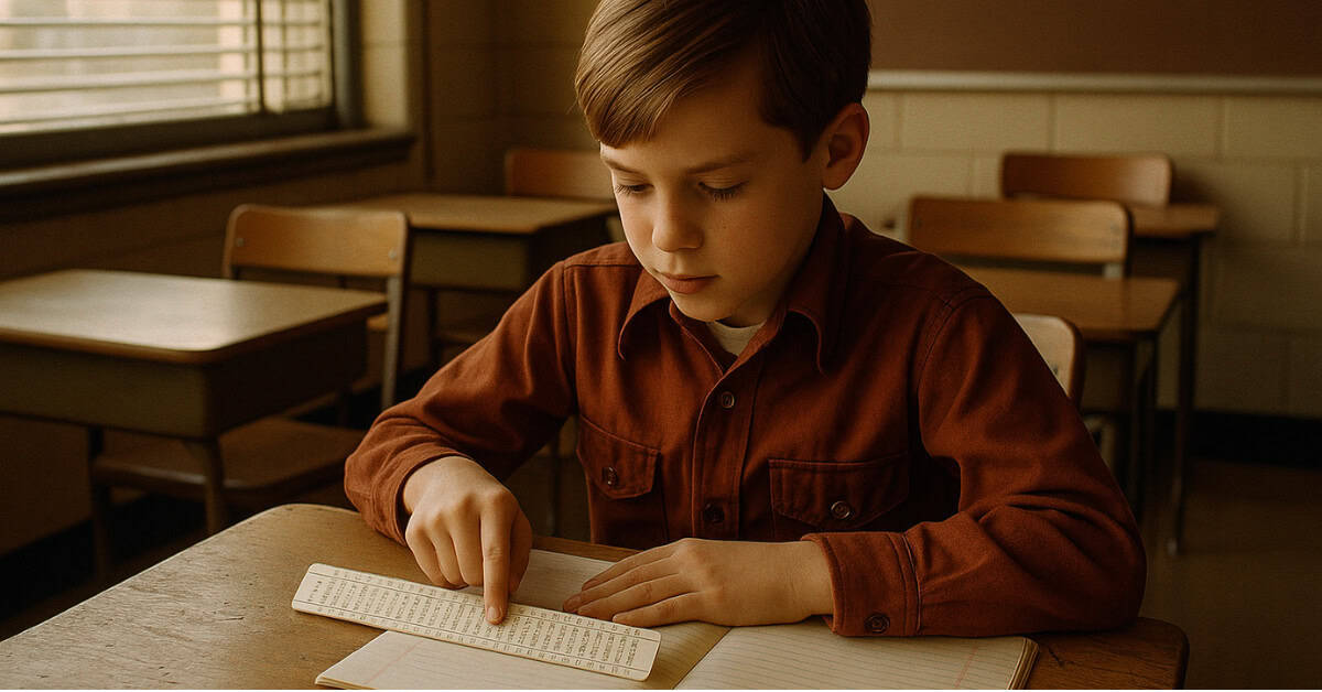 School Supplies Every '80s Kid Needed That Gen Alpha Wouldn't Recognize 4 A colorful multiplication tables ruler popular among '70s school kids.