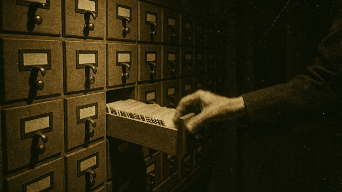 What Every Real 70s Kid Knew How to Do 12 Image of a vintage library card catalog, showcasing how kids once searched for books.