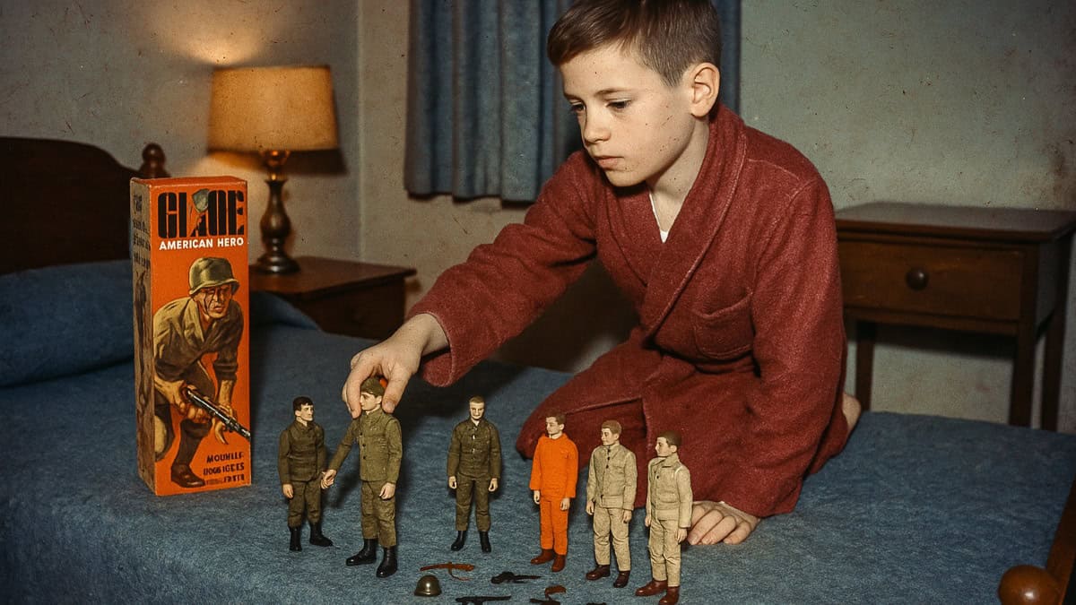 Image of original G.I. Joe action figures illustrating their value today.