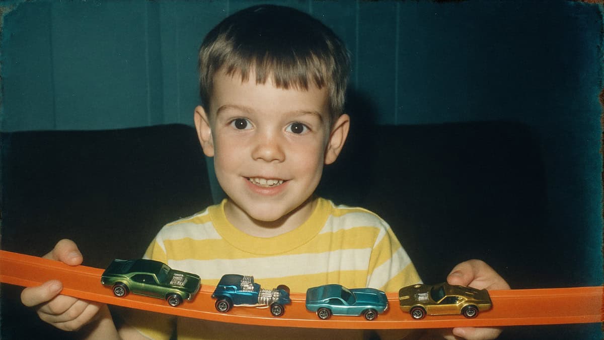 Image of Hot Wheels First Edition Cars from 1968, now valued highly.