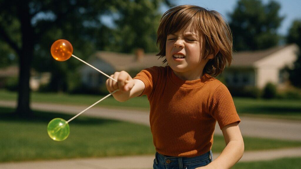 Image of Clackers, a popular toy from the 70s, featured in "15 Forgotten Fads."