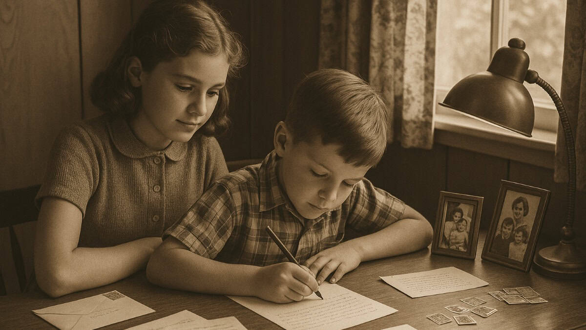 A nostalgic image illustrating the tradition of writing letters, a cherished practice among Boomers.