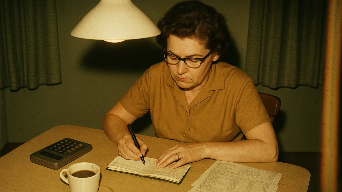 Growing Up Before the '80s: What Only That Generation Understands 8 A nostalgic image illustrating the art of balancing a checkbook, a skill many boomers mastered.