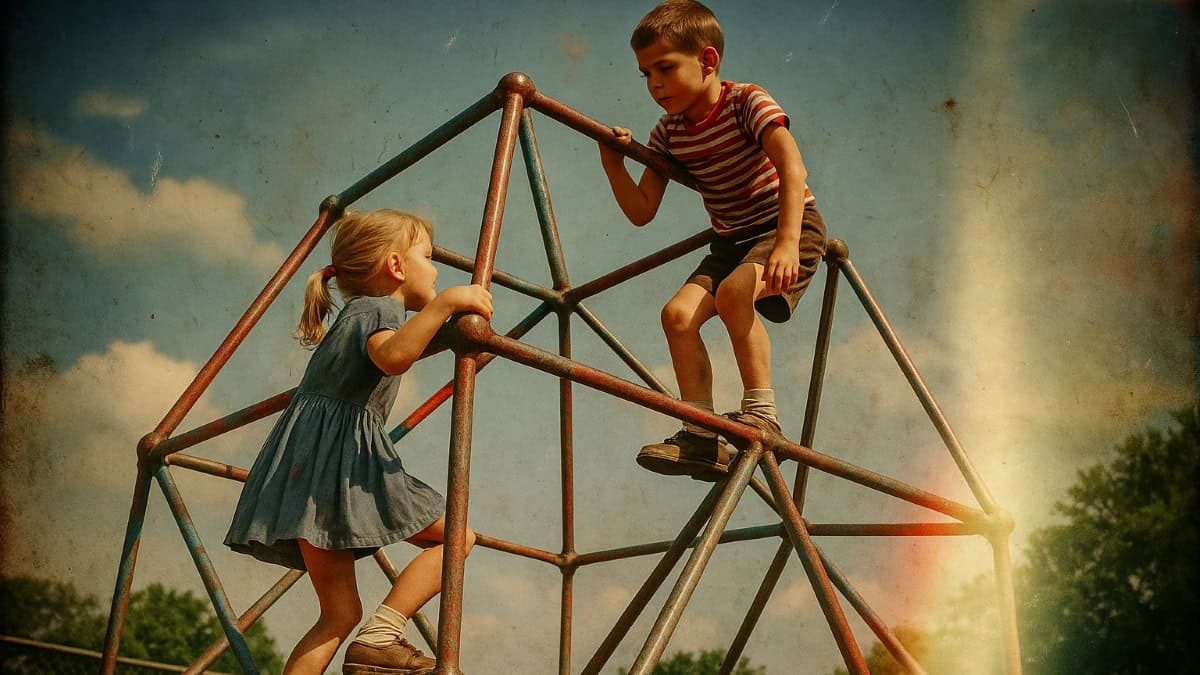 Remember These? 15 Playground Equipment Pieces That Would Never Pass Safety Standards Today 5 Image illustrating playground rules from the past that would shock today's educators.