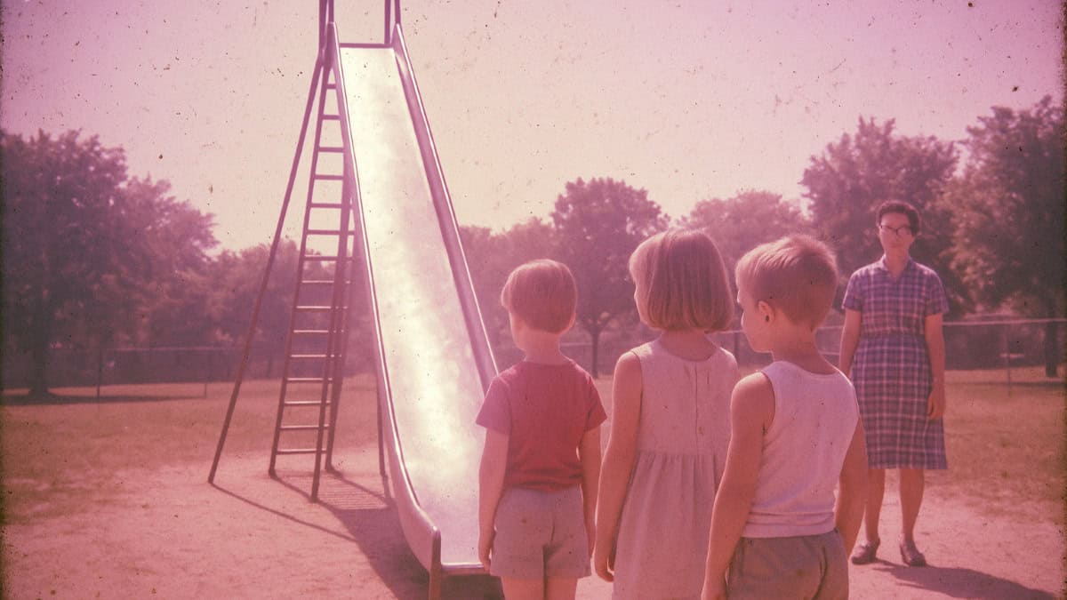 Remember These? 15 Playground Equipment Pieces That Would Never Pass Safety Standards Today 2 13 Playground Rules from the Past That Would Get Teachers Fired Today - 4. Metal Slide Summer Challenge