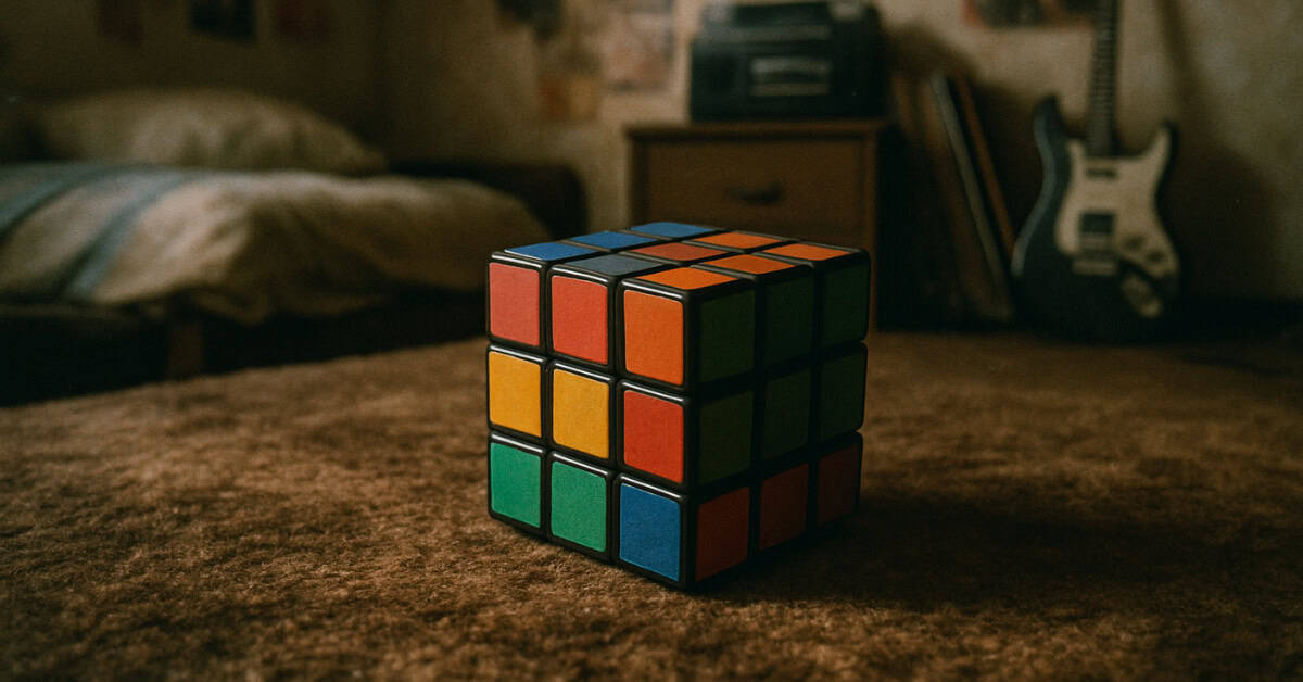 Why Growing Up in the '80s Was Its Own Kind of Bragging Right 10 A colorful Rubik's Cube among classic '80s teenager bedroom items.