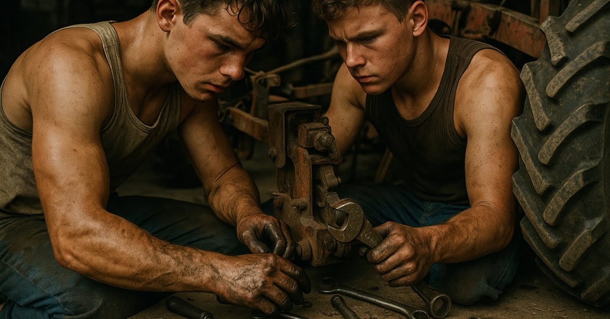 28 Things Every Farm Kid Could Do That City Kids Can't Imagine 12 A farm kid demonstrates equipment maintenance skills crucial for survival.
