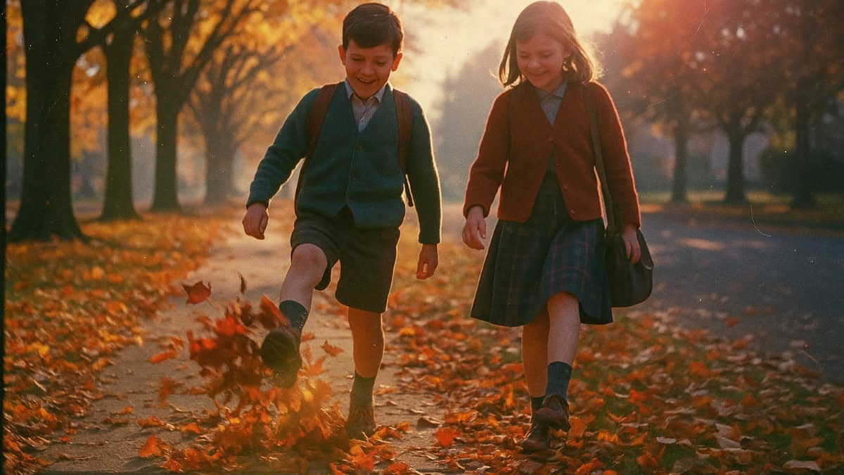kid walked to school alone