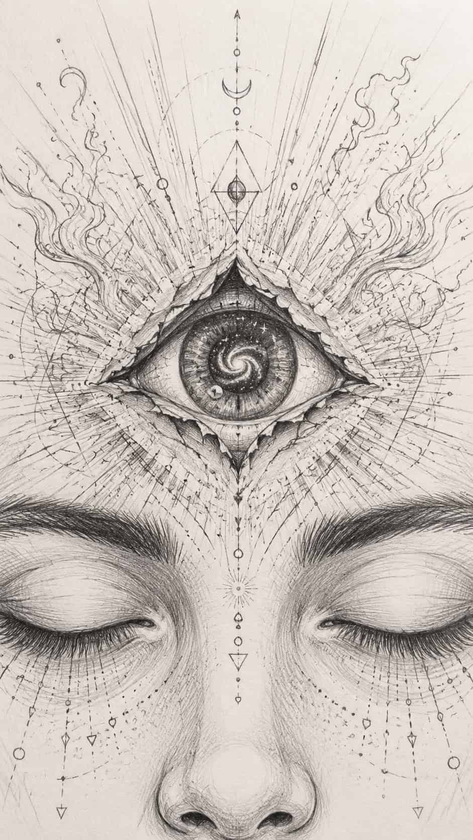 These 30 Trippy Drawing Ideas That Will Revolutionize Your Art 46 The All-Seeing Third Eye