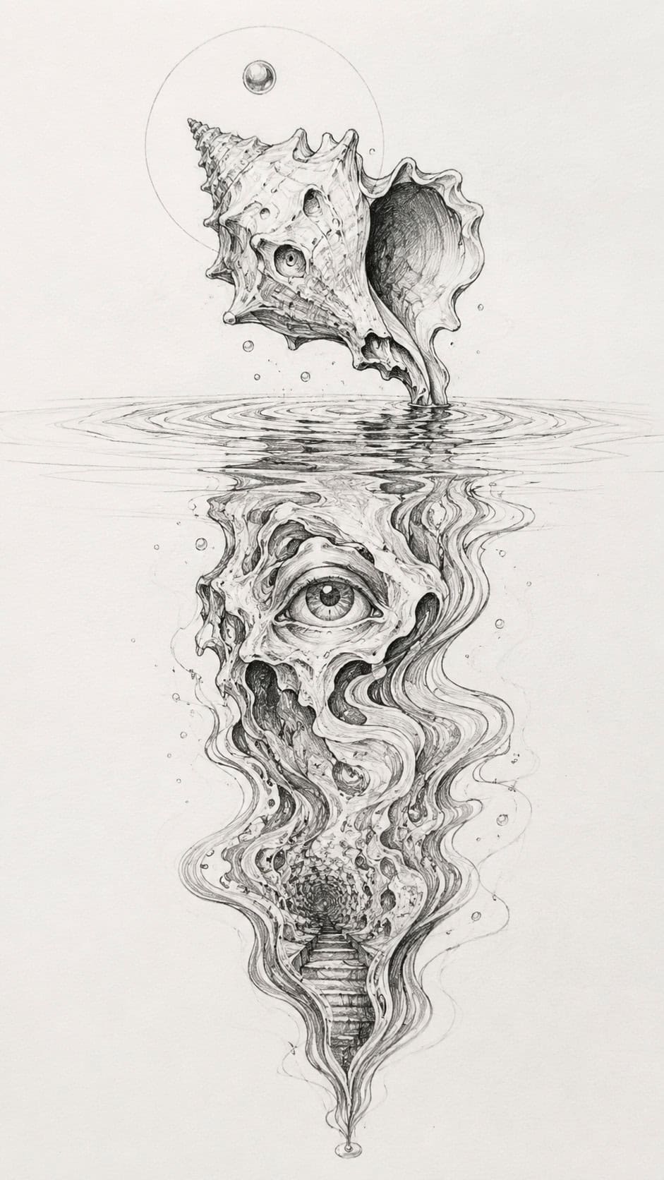 These 30 Trippy Drawing Ideas That Will Revolutionize Your Art 54 Rippling Reflection