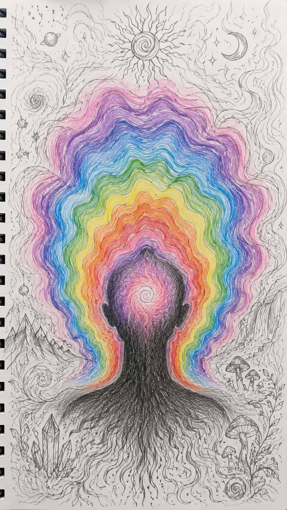 These 30 Trippy Drawing Ideas That Will Revolutionize Your Art 57 The Aura Silhouette