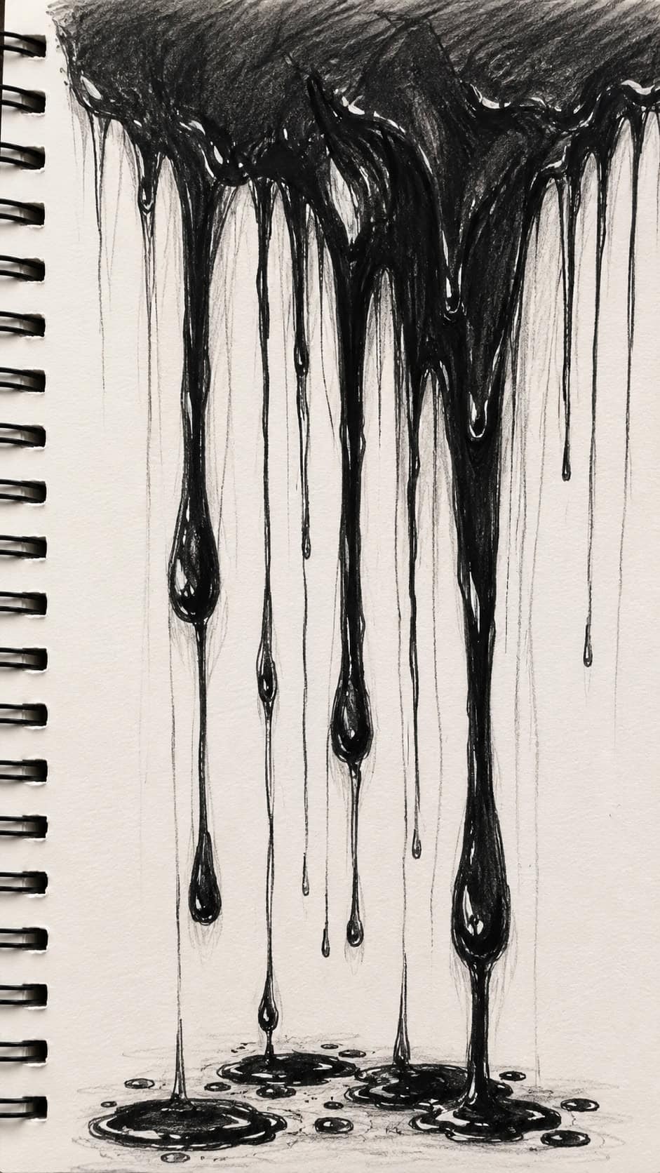30 Grunge Drawing Ideas for Real Depth and Texture 41 Dripping Ink
