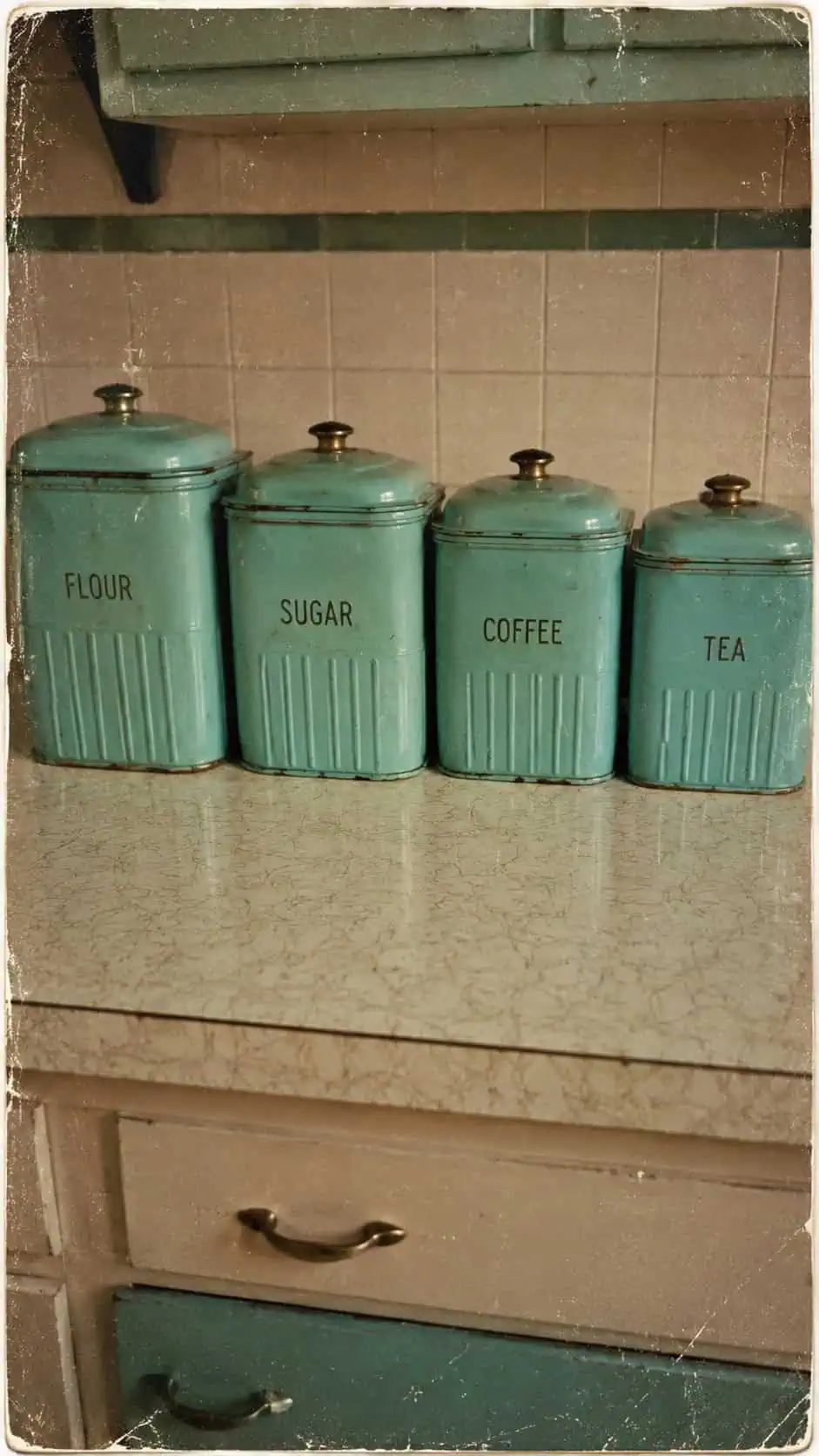 Vintage Metal Kitchen Canister Sets