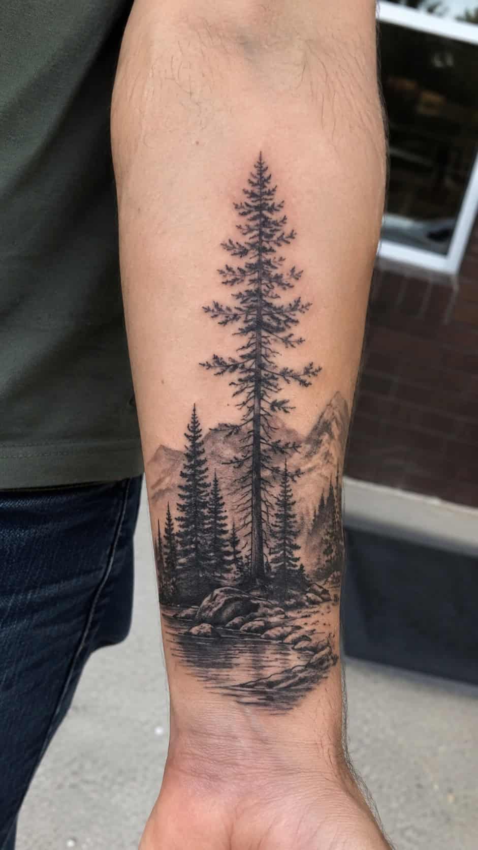 48 Tattoo Ideas for Men Worth Considering for Your Next Ink 79 Pine Tree Landscape