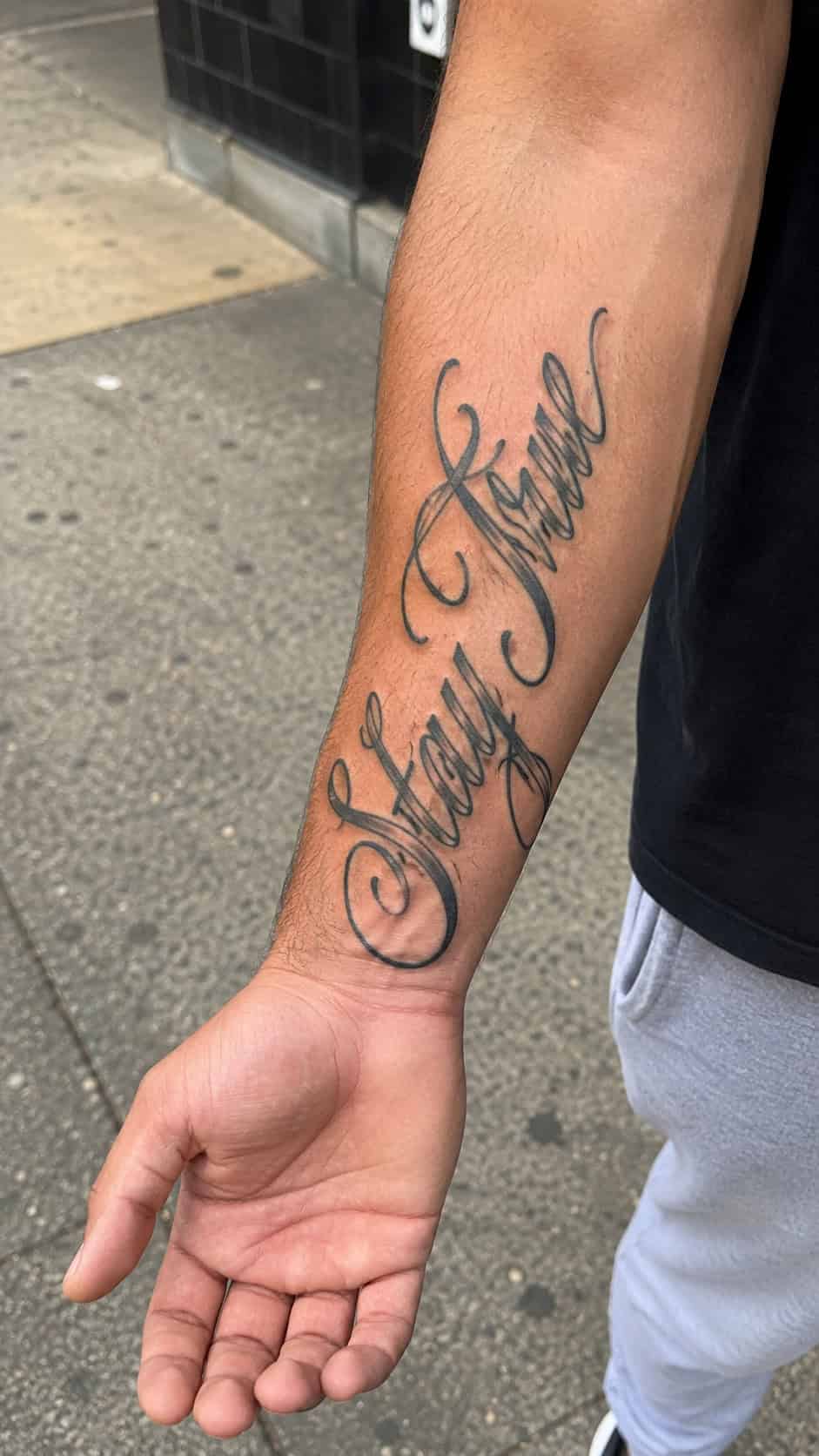 48 Tattoo Ideas for Men Worth Considering for Your Next Ink 74 Bold Script Lettering