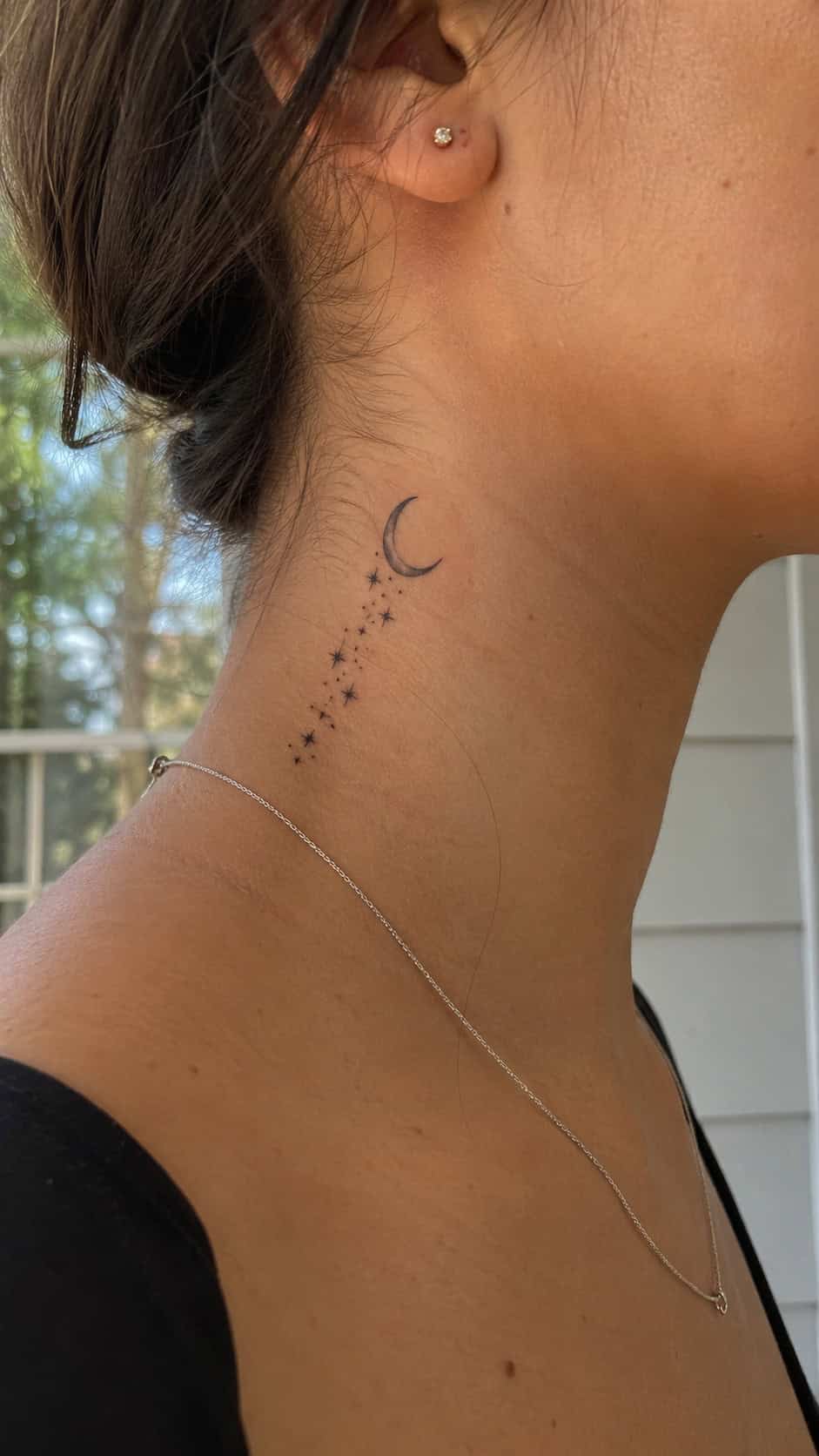 Crescent Moon with Trailing Stars