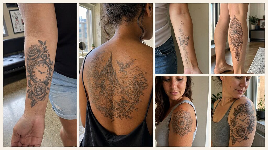 Six these 18 feminine arm tattoos will inspire your next ink adventure shown in an editorial collage