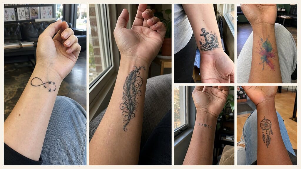 Six wrist tattoos women are raving about: discover the 28 most gorgeous designs shown in an editorial collage