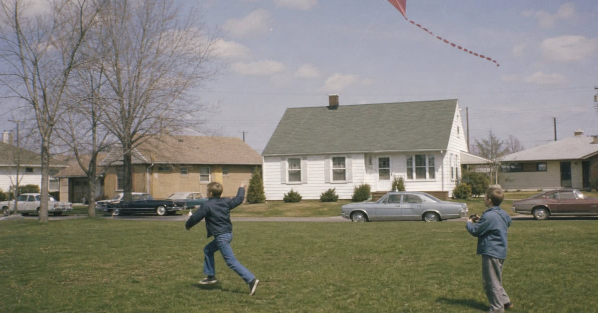 What You Could Actually Buy for Under a Dollar at the Toy Store 15 Children flying a diamond kite in a neighborhood park in the 1960s