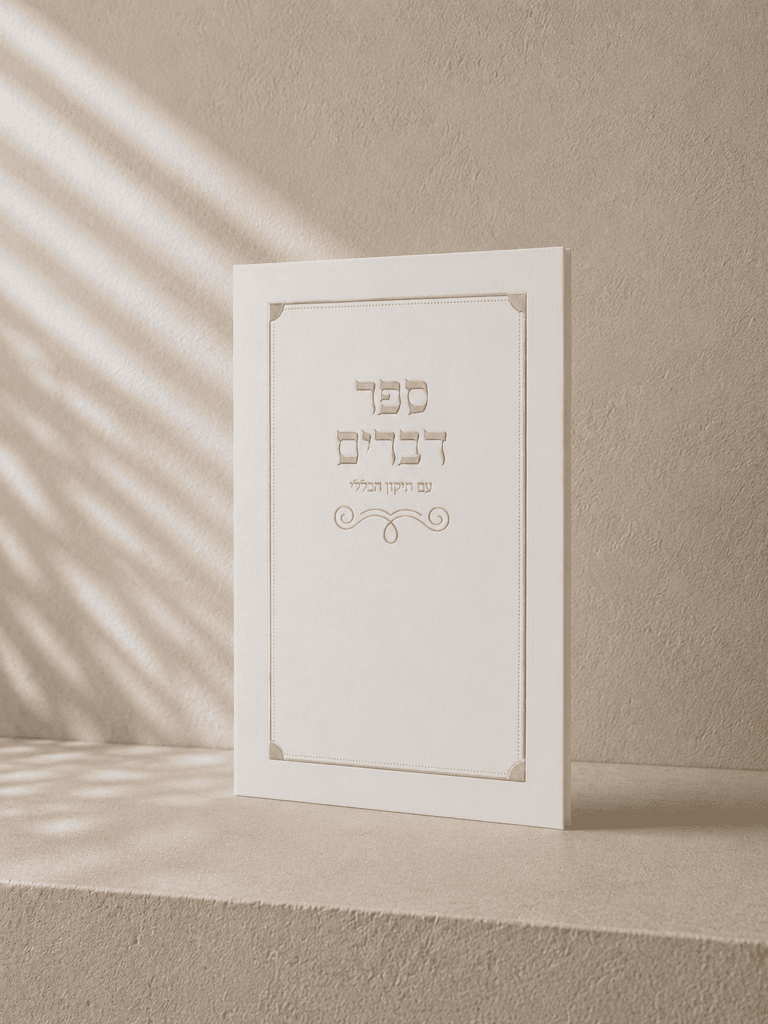 ספר דברים עם תיקון הכללי כריכה רכה | לבן