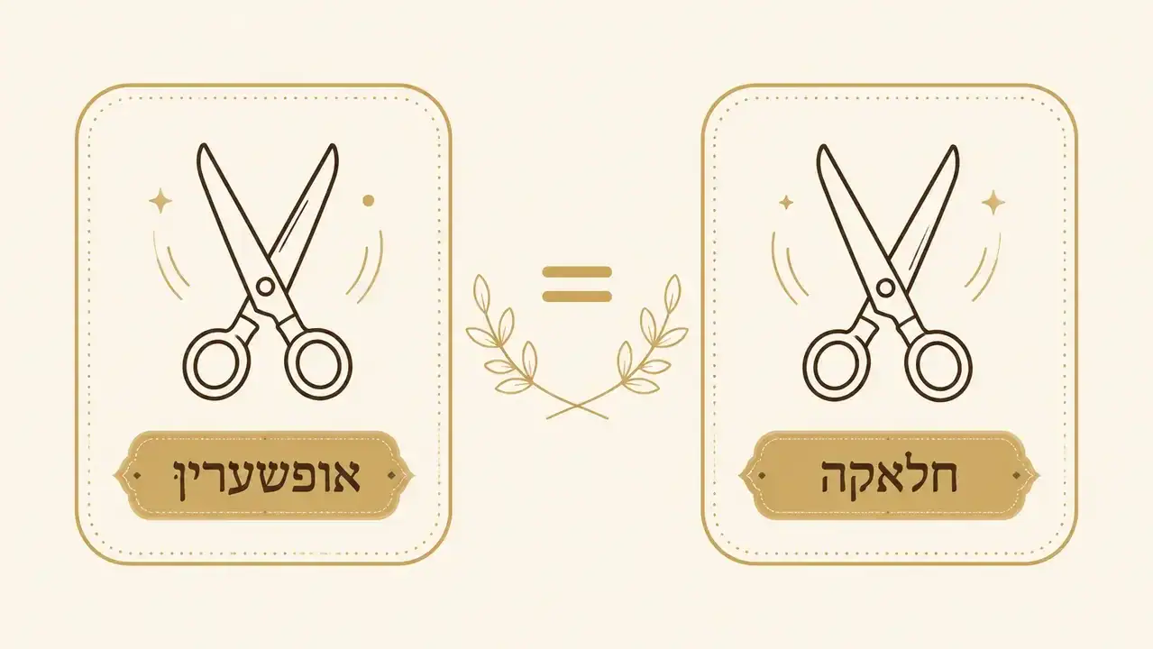 שני שמות למנהג אחד, חלאקה ואופשערין בבתים יהודיים שונים
