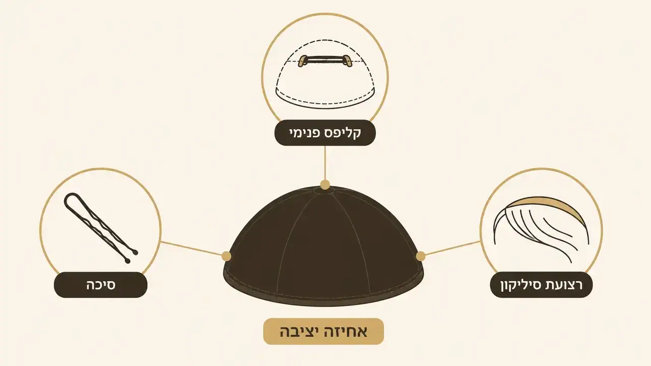 איך גורמים לכיפה לא ליפול