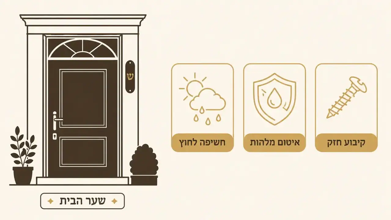קביעת מזוזה בדלת הכניסה הראשית לבית